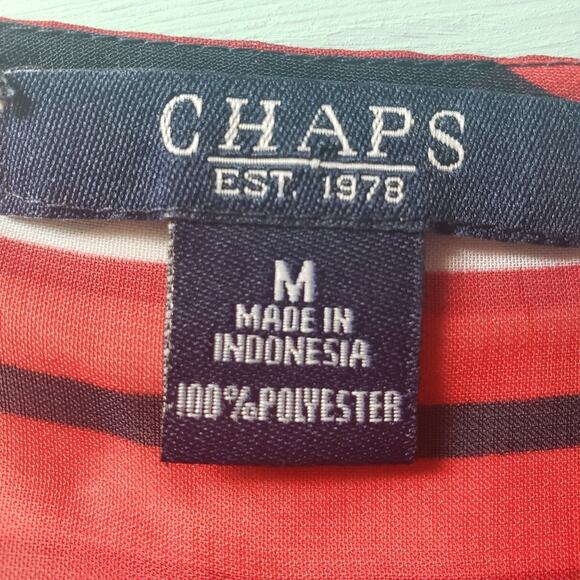 Red White and Blue Striped Top Medium Drawstring Cinched Waist - Picture 8 of 8